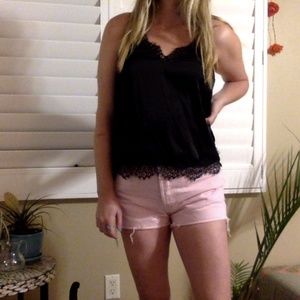 DIVIDED Lace Trim Satin Camisole